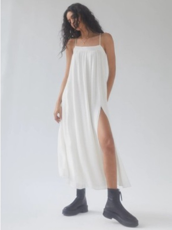 Aritzia Dresses & Skirts - NWT Aritzia Wilfred Chant Thigh Slit Maxi Dress In Espace Women's Size Small